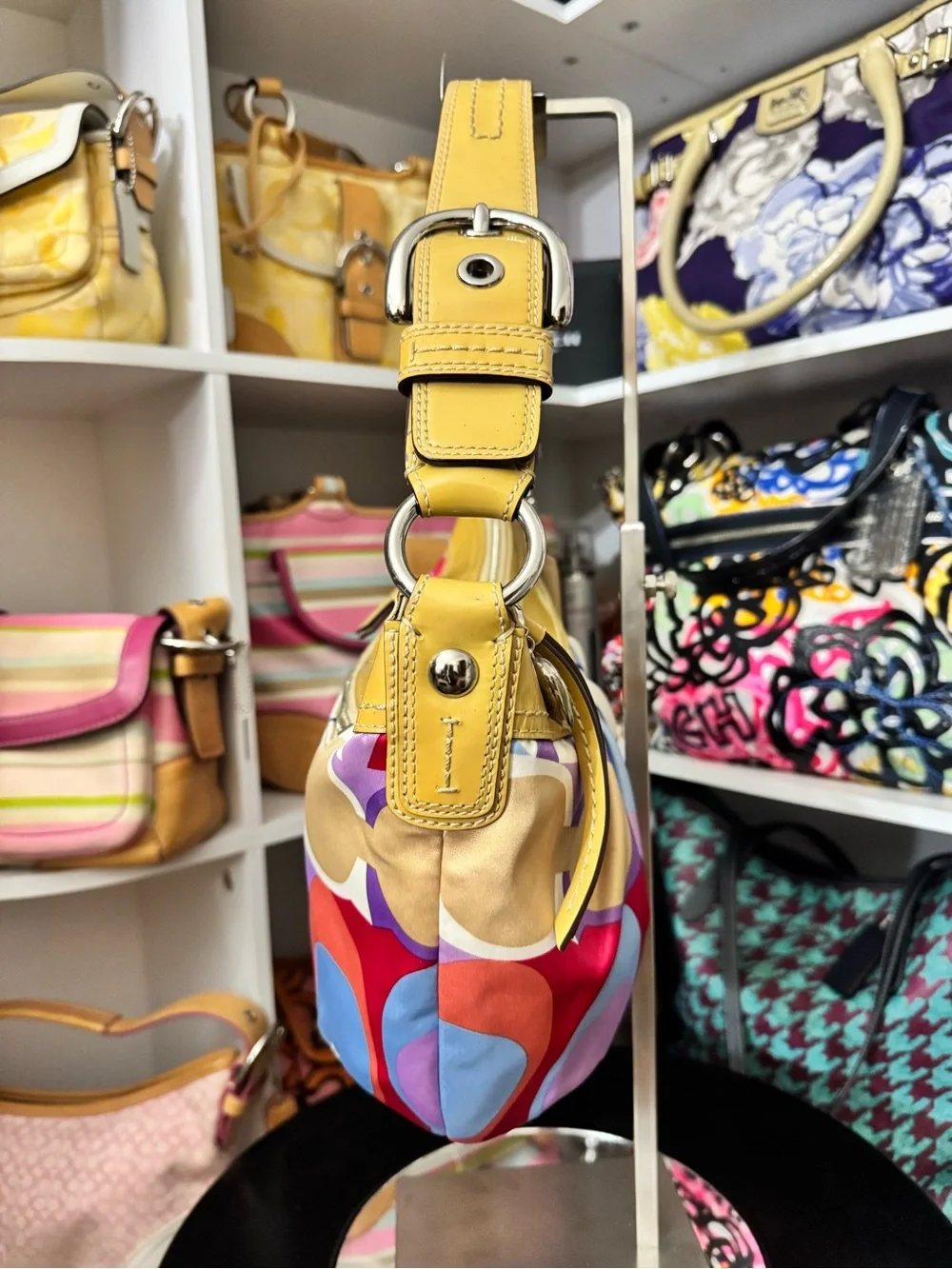 Coach SoHo Scarf Print Hobo Bag